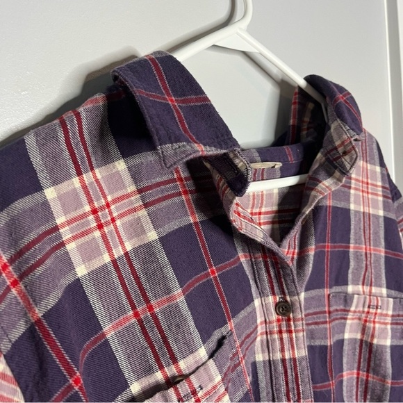 Duluth Company Flannel Shirt Purple Red Long Sleeve NO SIZE - Picture 4 of 6